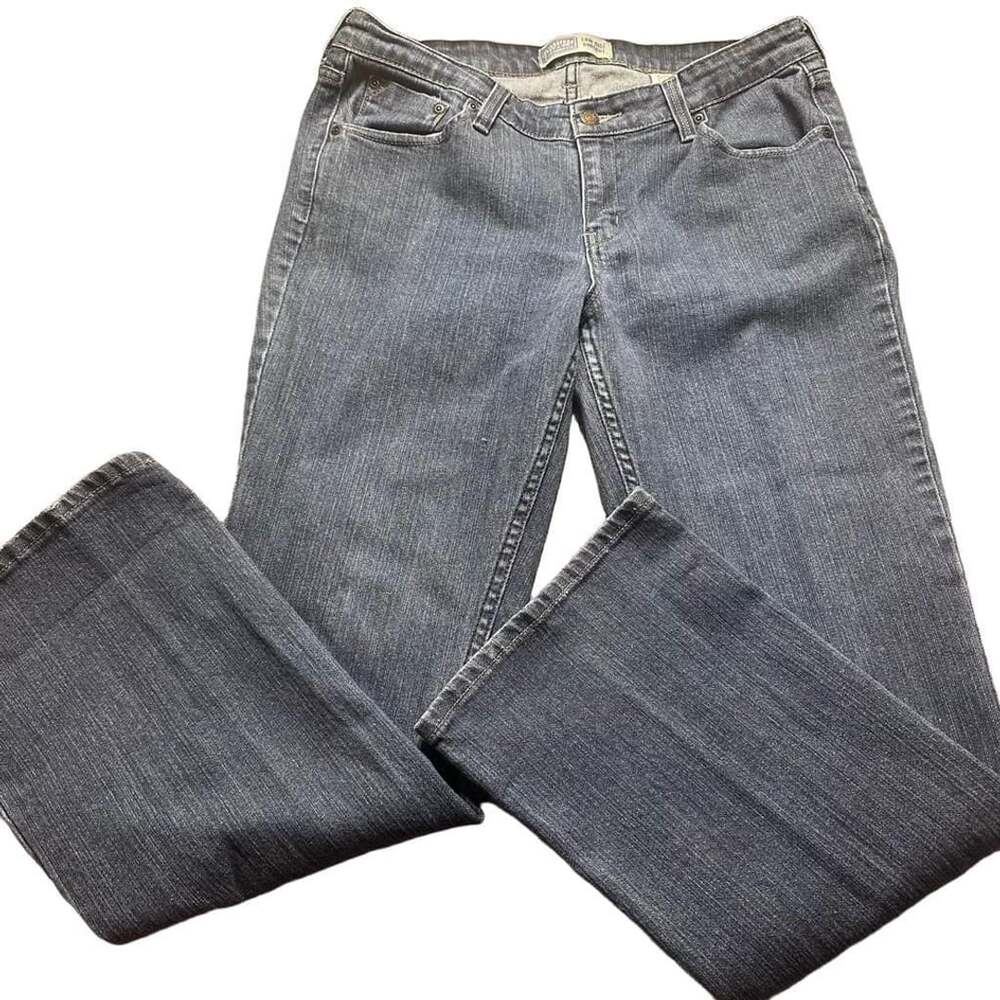 Vintage Y2K Levi Strauss Women Low Rise Bootcut Denim Jeans Sz12M Dark Wash